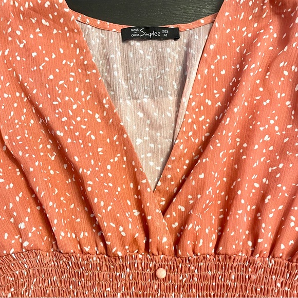 MIDI Floral dress in coral - Picture 3 of 10